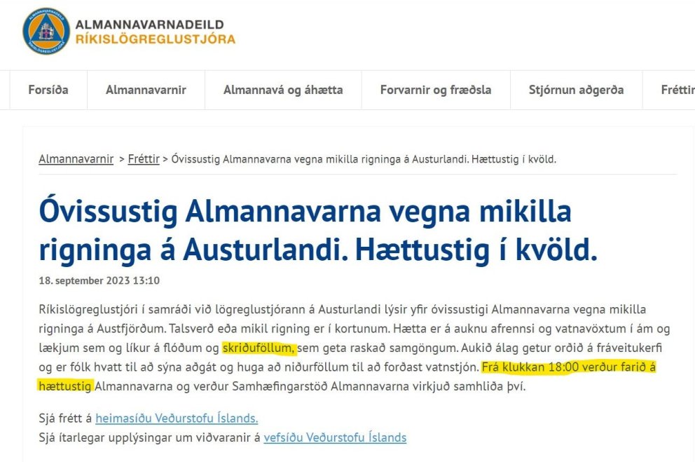 Skólahald 19.09.2023