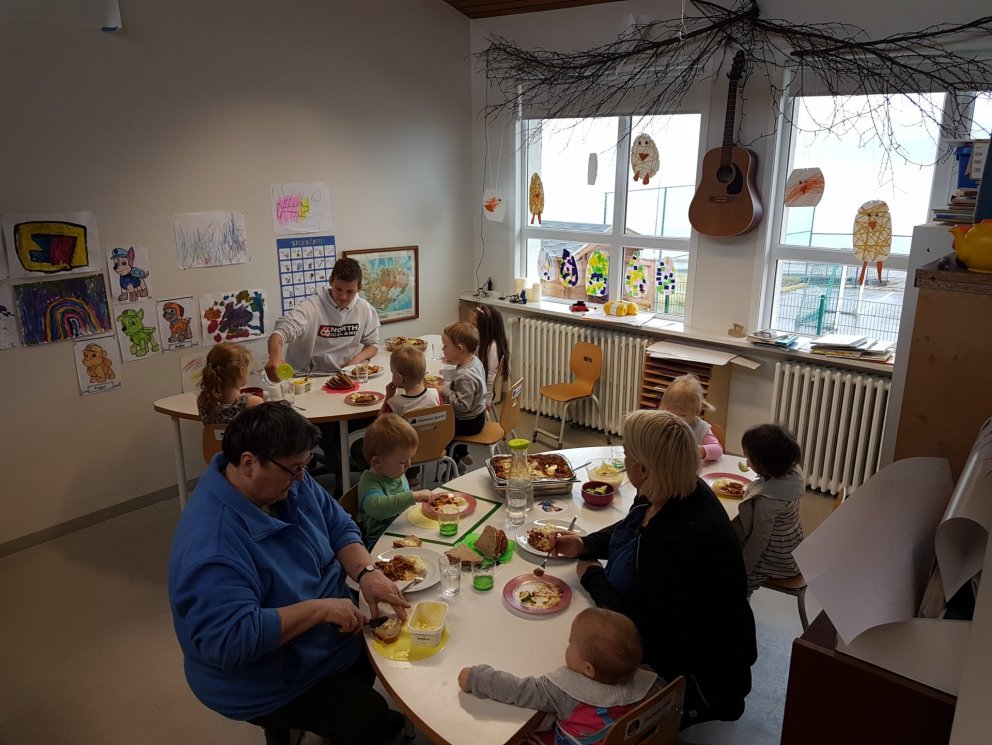 Hádegismatur í leikskólanum