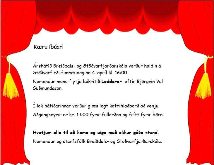 Árshátíð skólans