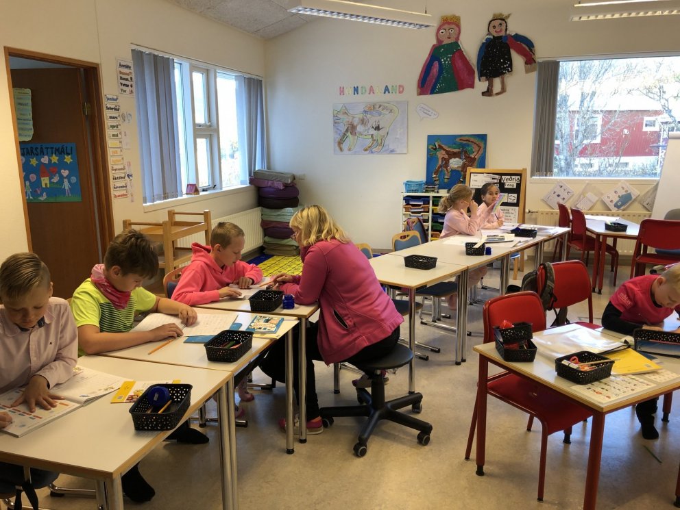 Bleikur dagur í grunnskólanum