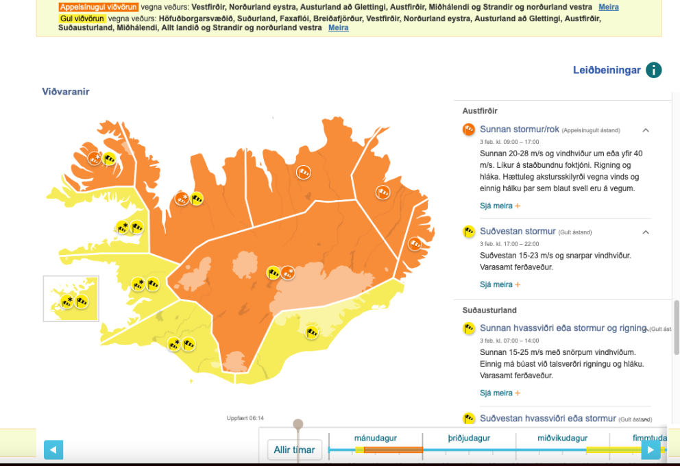 Skólahald 3.febrúar