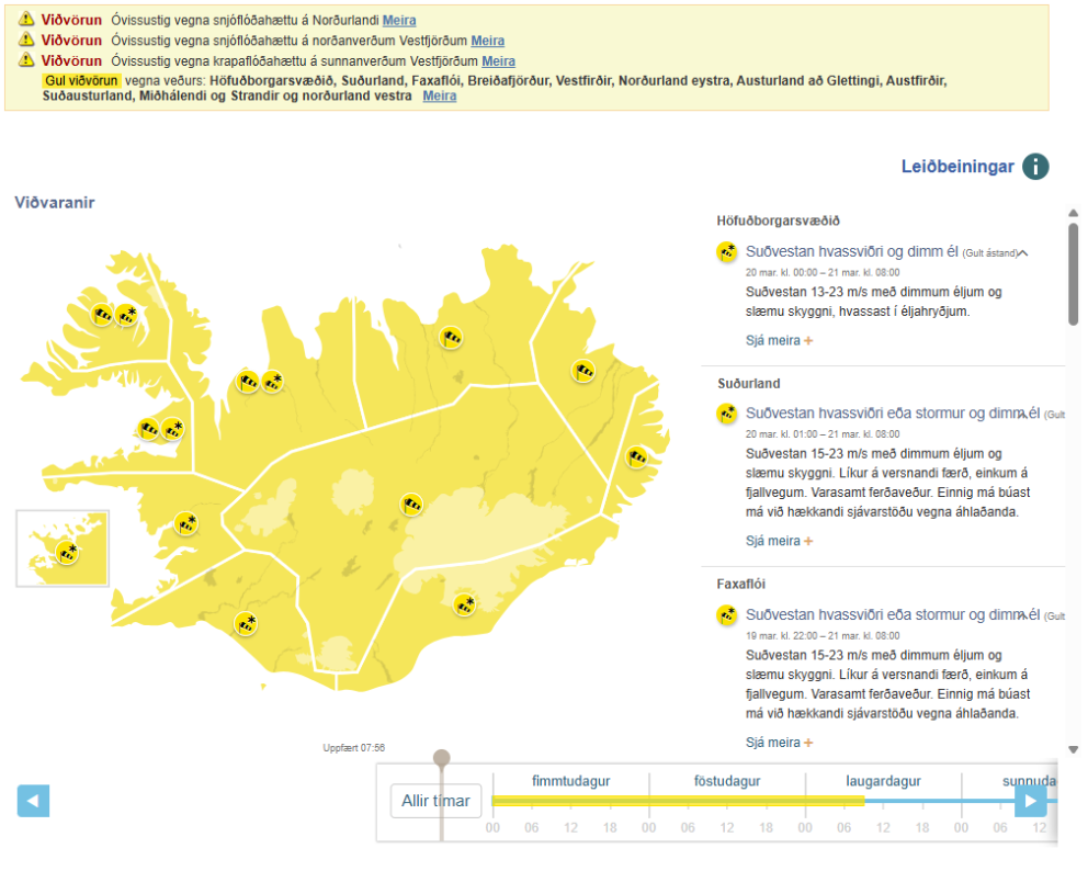 Skólahald miðvikudaginn 19. mars