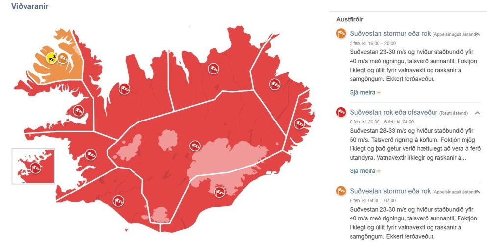 Skólahald fimmtudaginn 5. febrúar