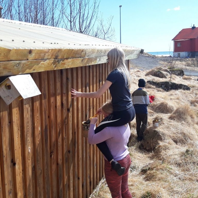 Stiginn gleymdist en ráðagóðir nemendur leystu málið.