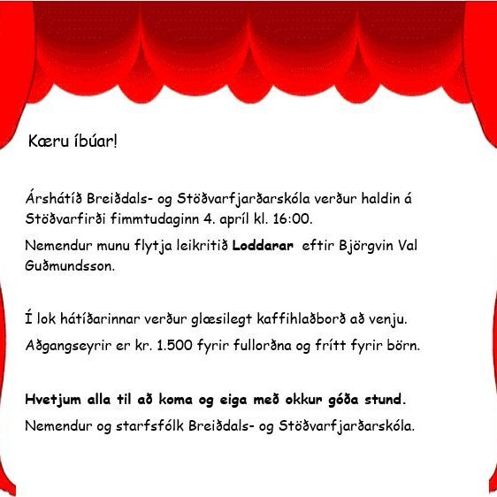 Árshátíð skólans