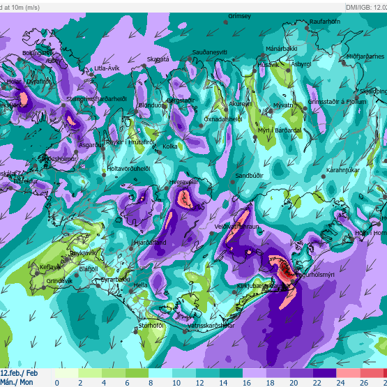 Skólahald mánudaginn 12. febrúar