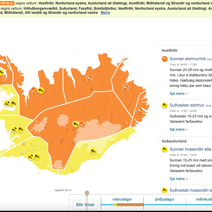 Skólahald 3.febrúar