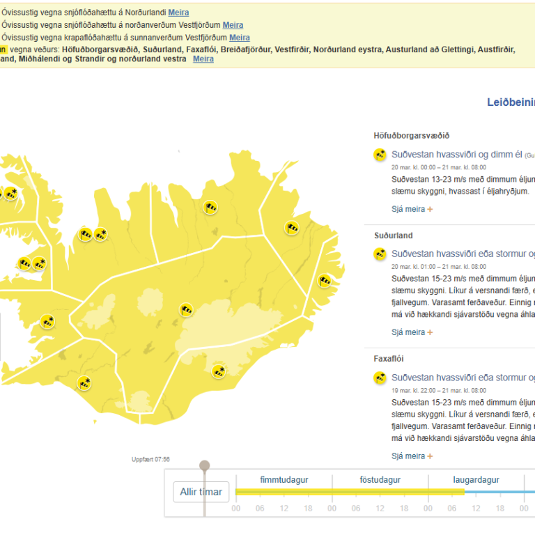 Skólahald miðvikudaginn 19. mars