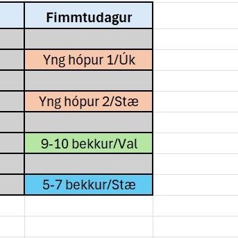 Sundstundatafla Vor 2024