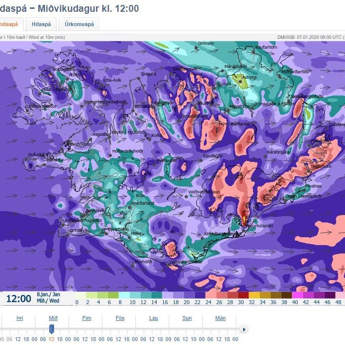 Akstur miðvikudaginn 8. janúar